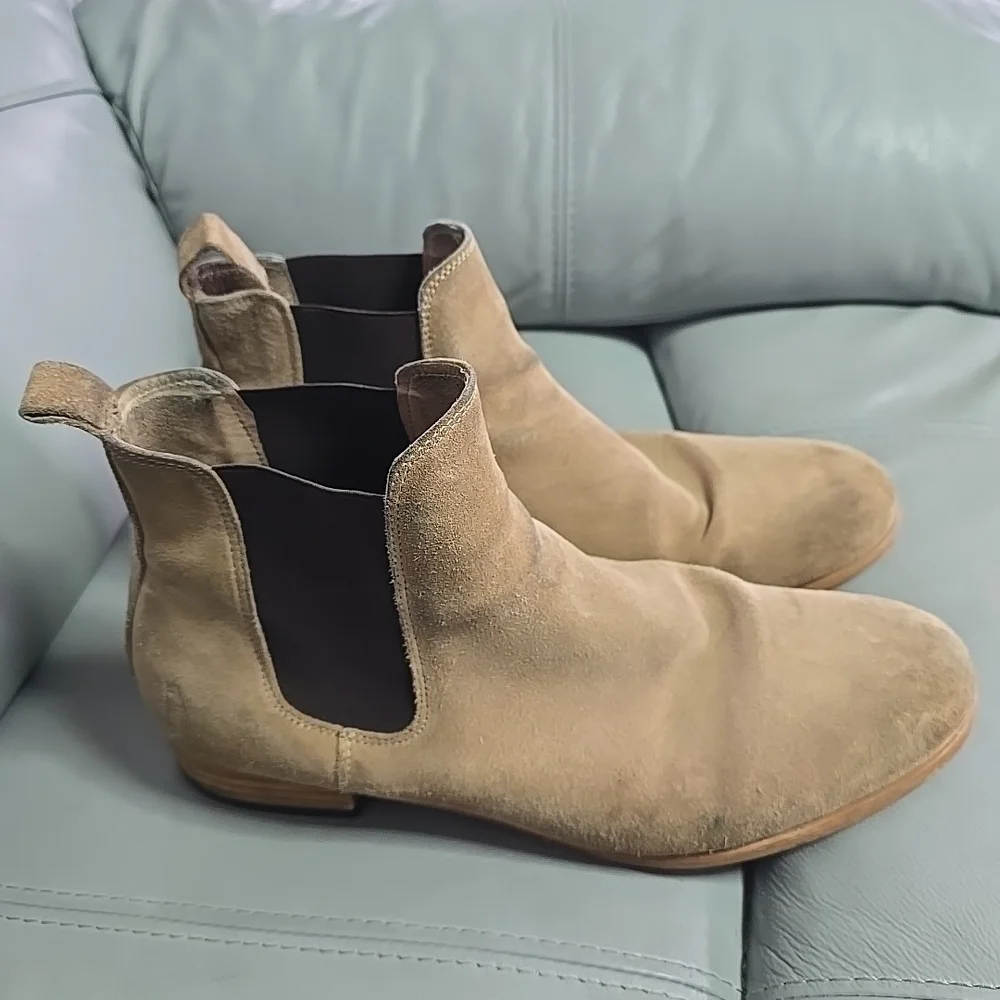 Shoe the Bear Copenhagen Chelsea Boots Mens‎ Size 45 US 11.5-12 Beige Suede